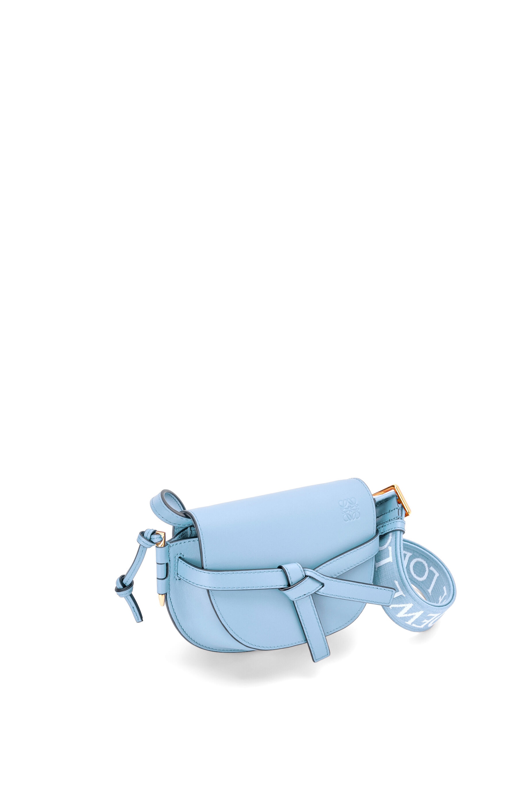 Mini Gate Dual bag in soft calfskin and jacquard - 3