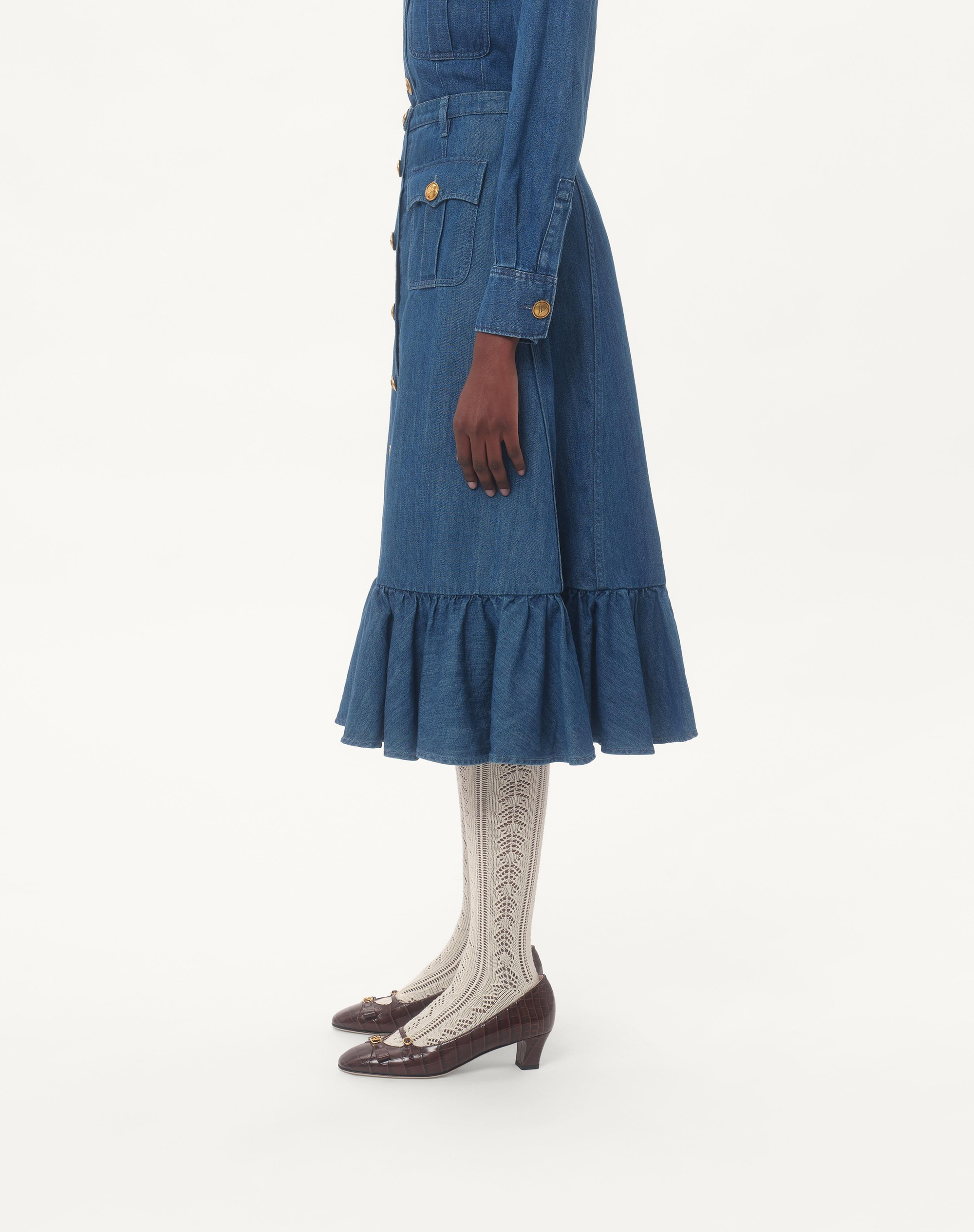 LIGHTWEIGHT DENIM SKIRT - 5