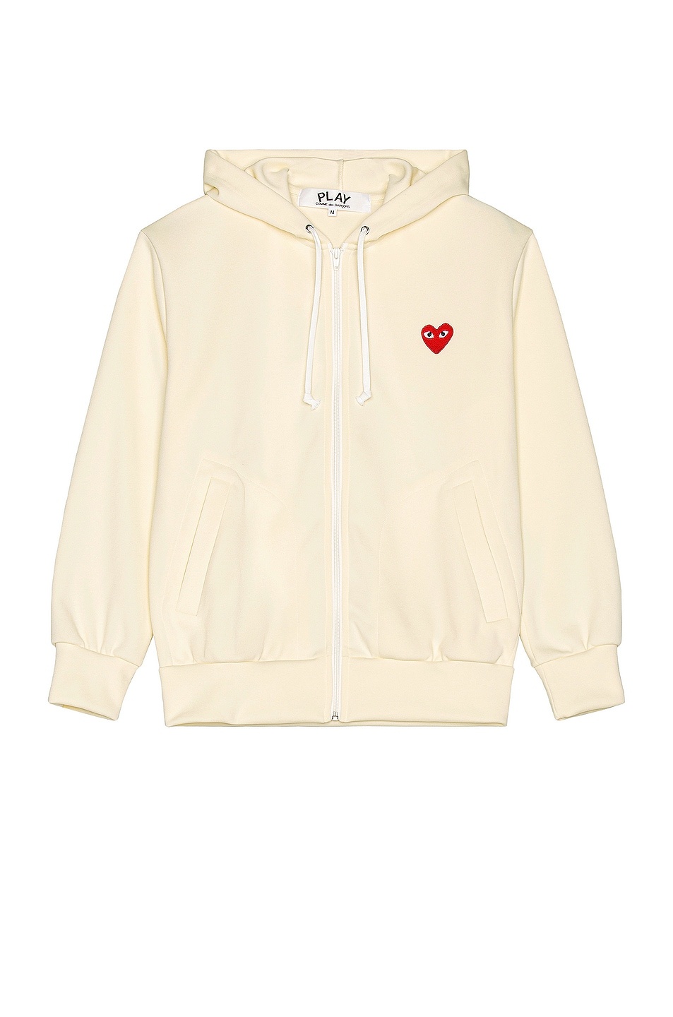 Zip Poly Hoodie with Red Emblem - 1