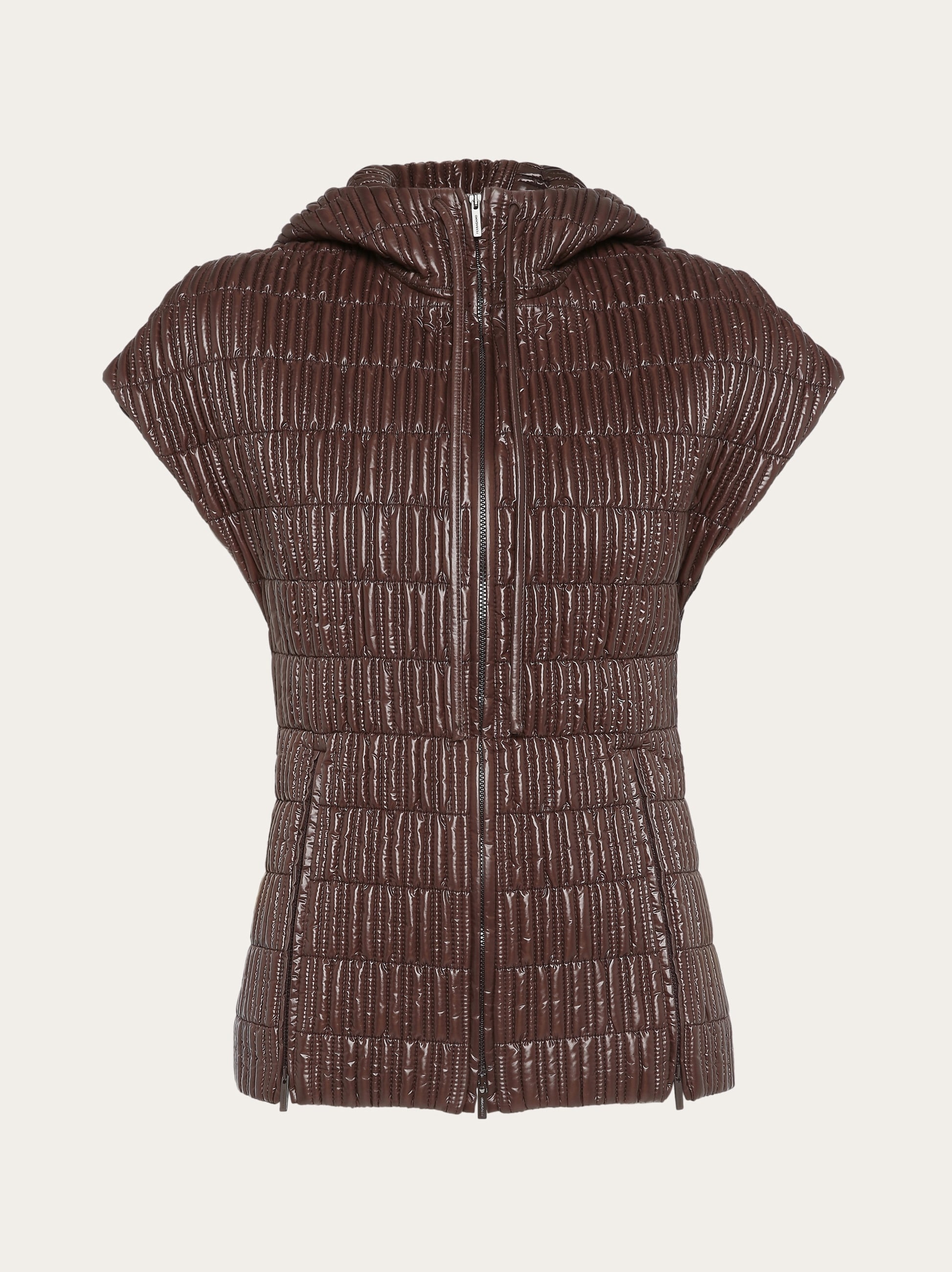 Sleeveless quilted jacket - 1
