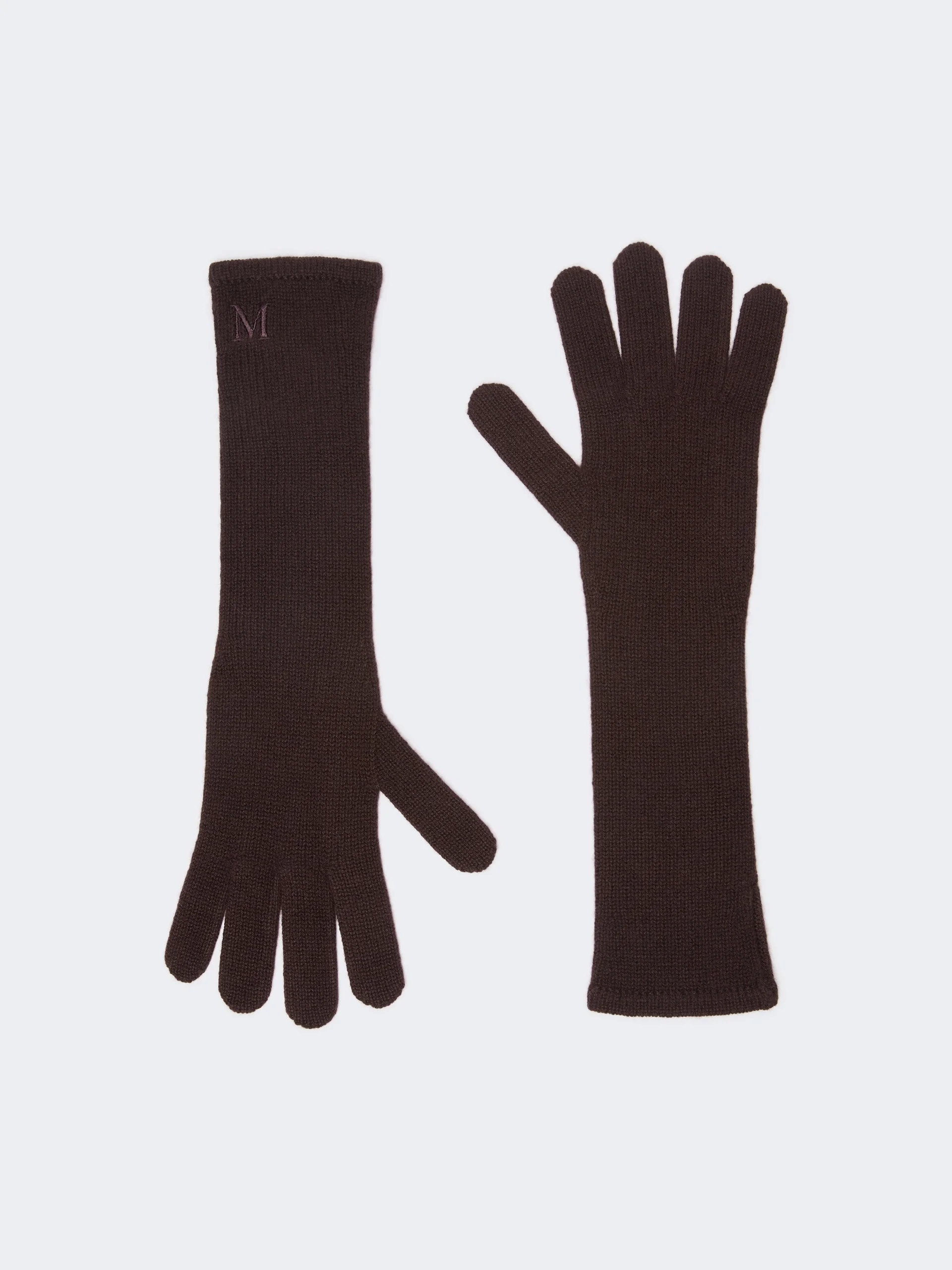 JOCK Long cashmere gloves - BROWN - 1