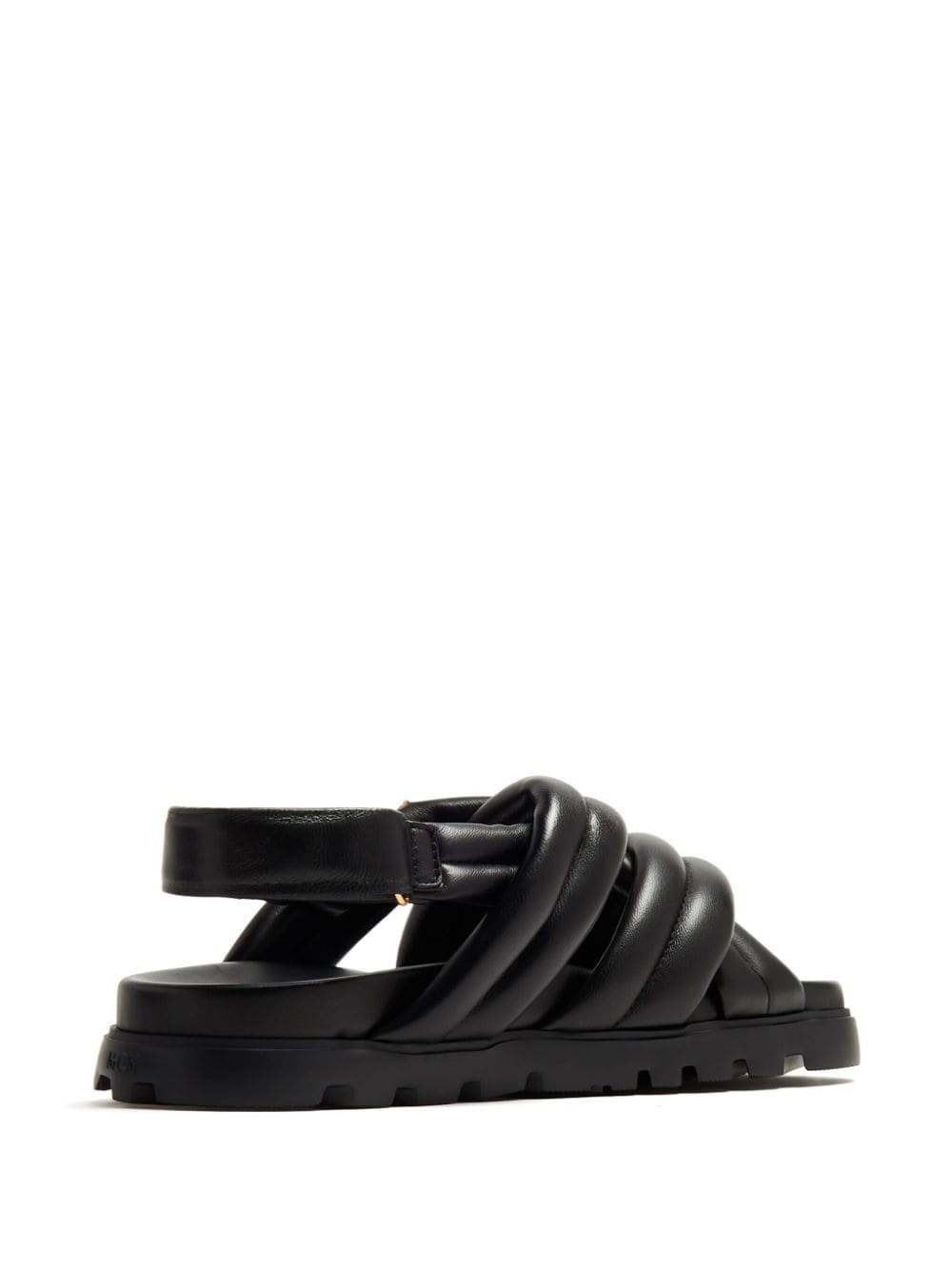 crossover padded leather sandals - 3