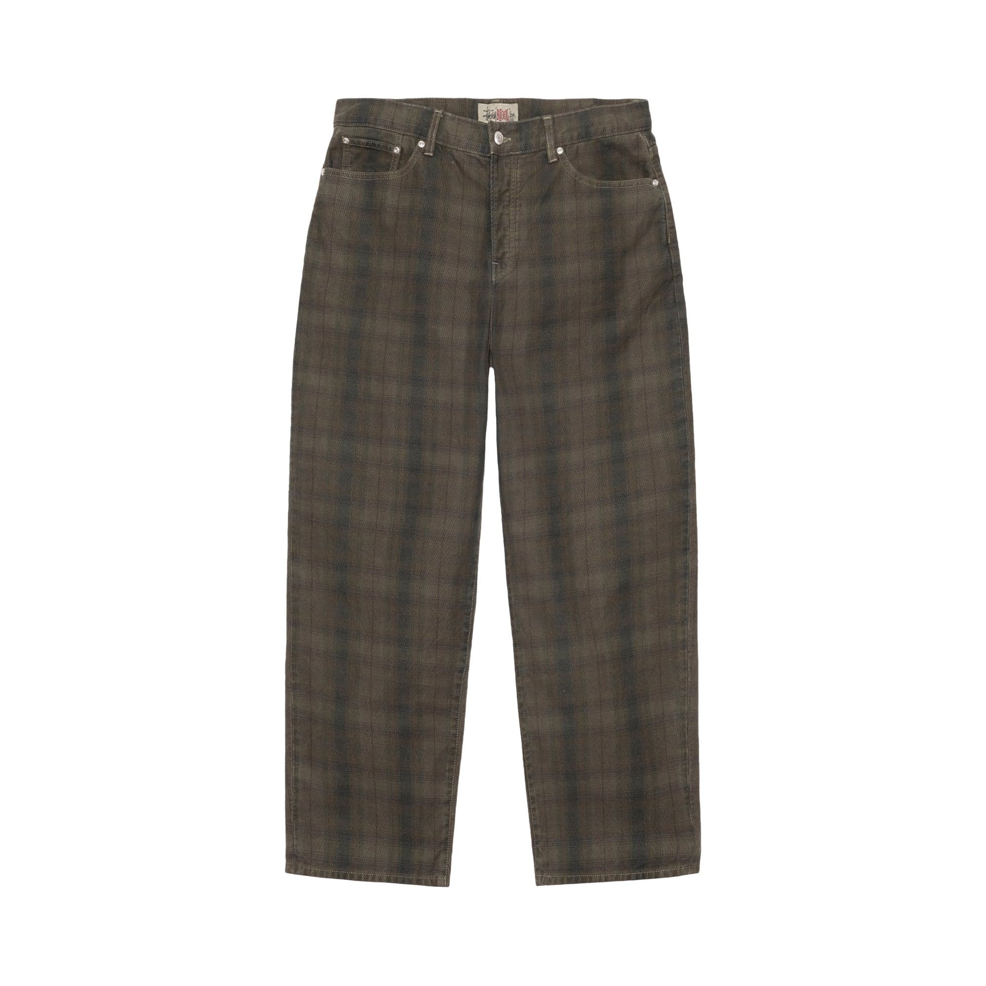 Stussy Big Ol' Plaid Jean 'Olive' - 1