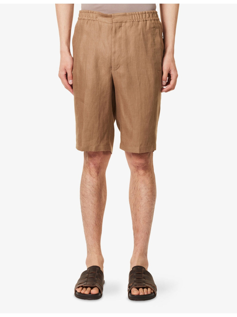 Pure Regular-Fit Linen Shorts 3