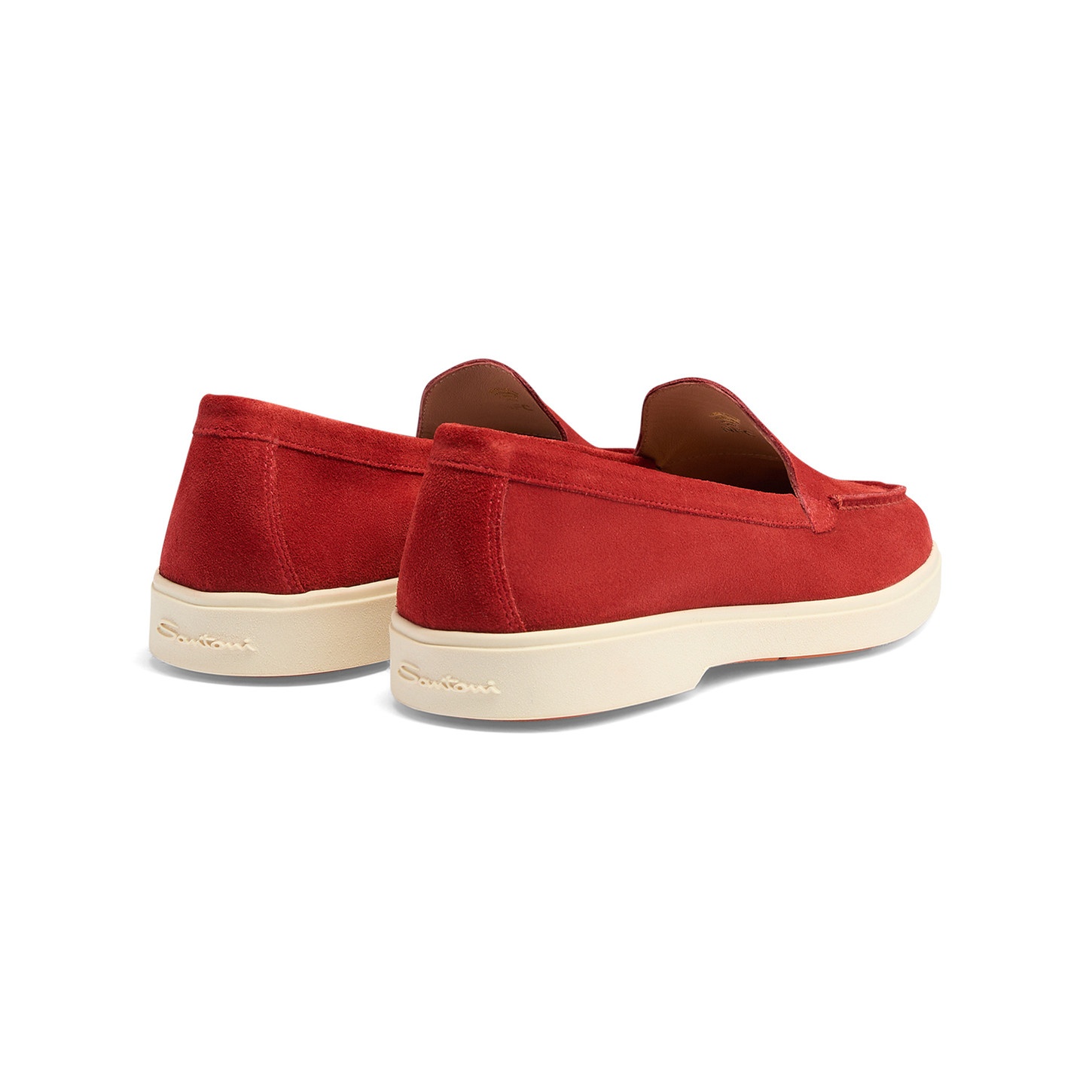 Women's red suede loafer - 4