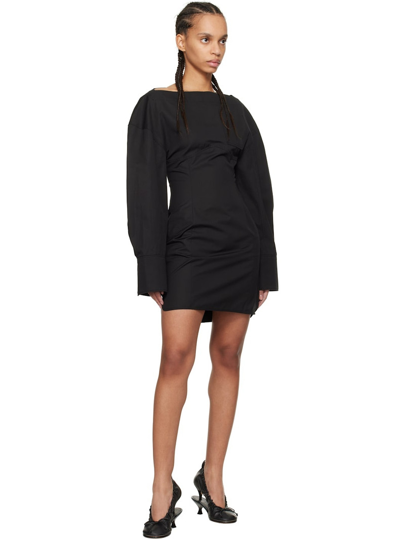 JACQUEMUS Black La Casa 'The Casaco shirt dress' Minidress outlook