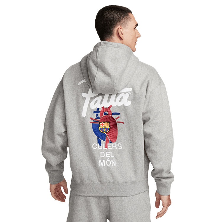 Nike FC Barcelona x Patta Solo Swoosh Hoodie 'Grey' FD4147-063 - 4
