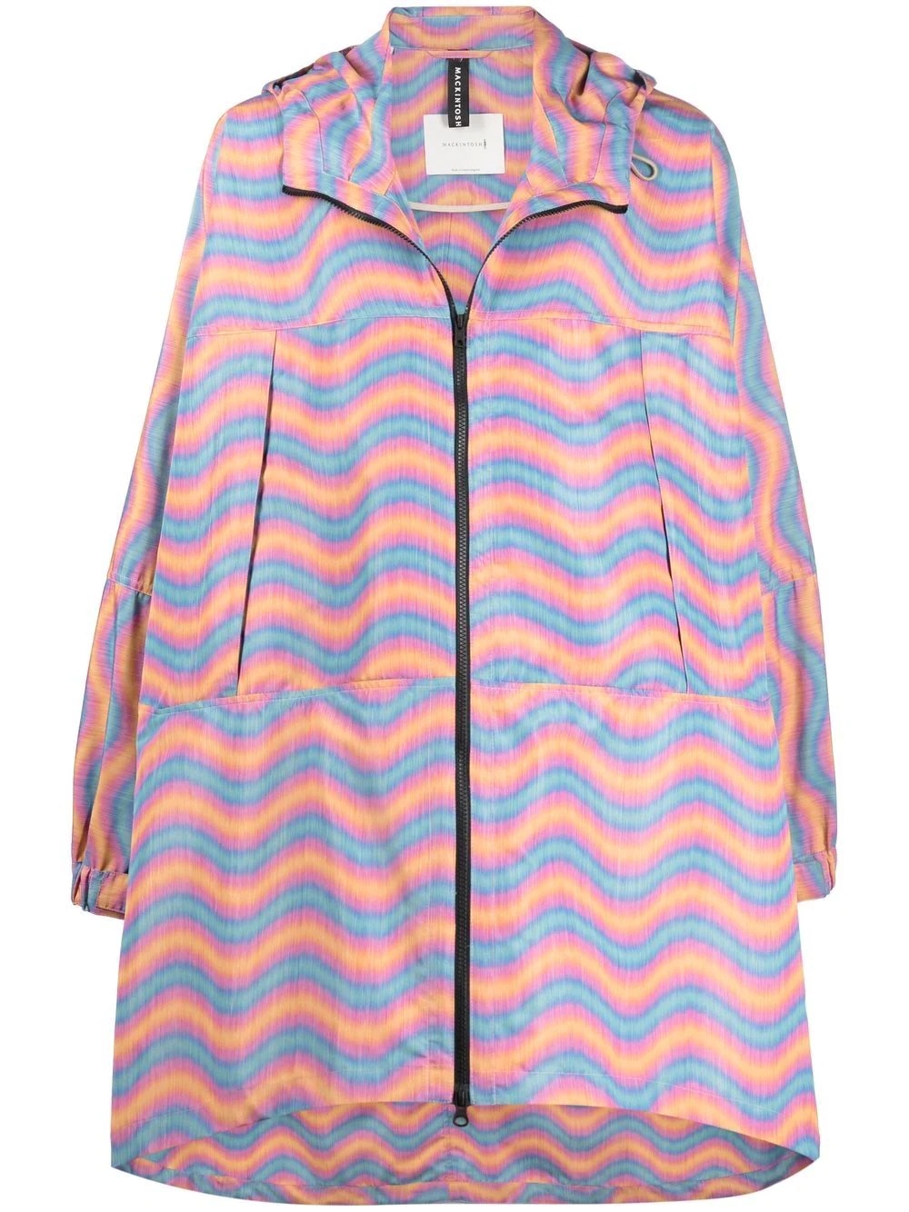 Mist wave print raincoat - 1