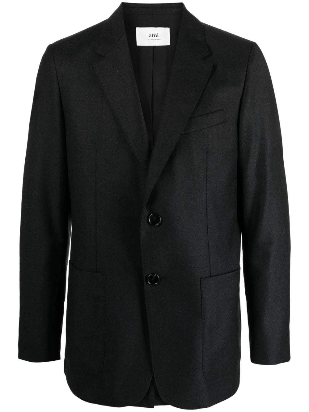 single-breasted virgin-wool blazer - 1