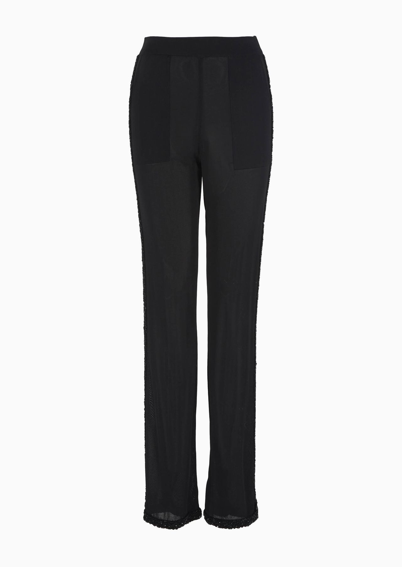 Viscose trousers with embroidery - 1