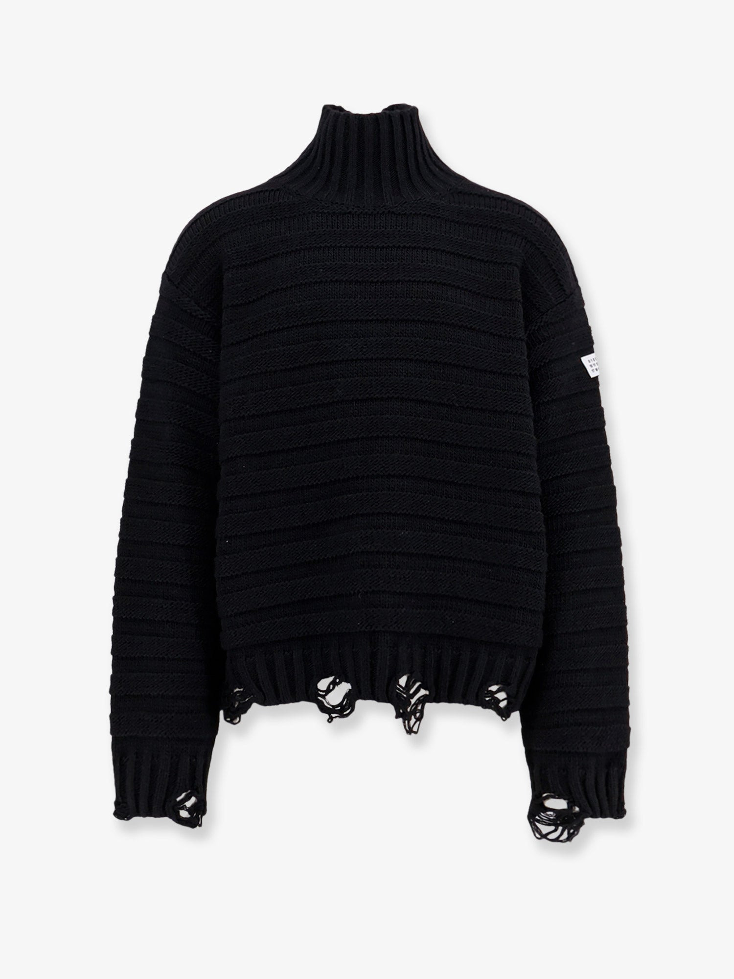 Mm6 Maison Margiela Wool Blend Sweater With Distressed Effect - 1