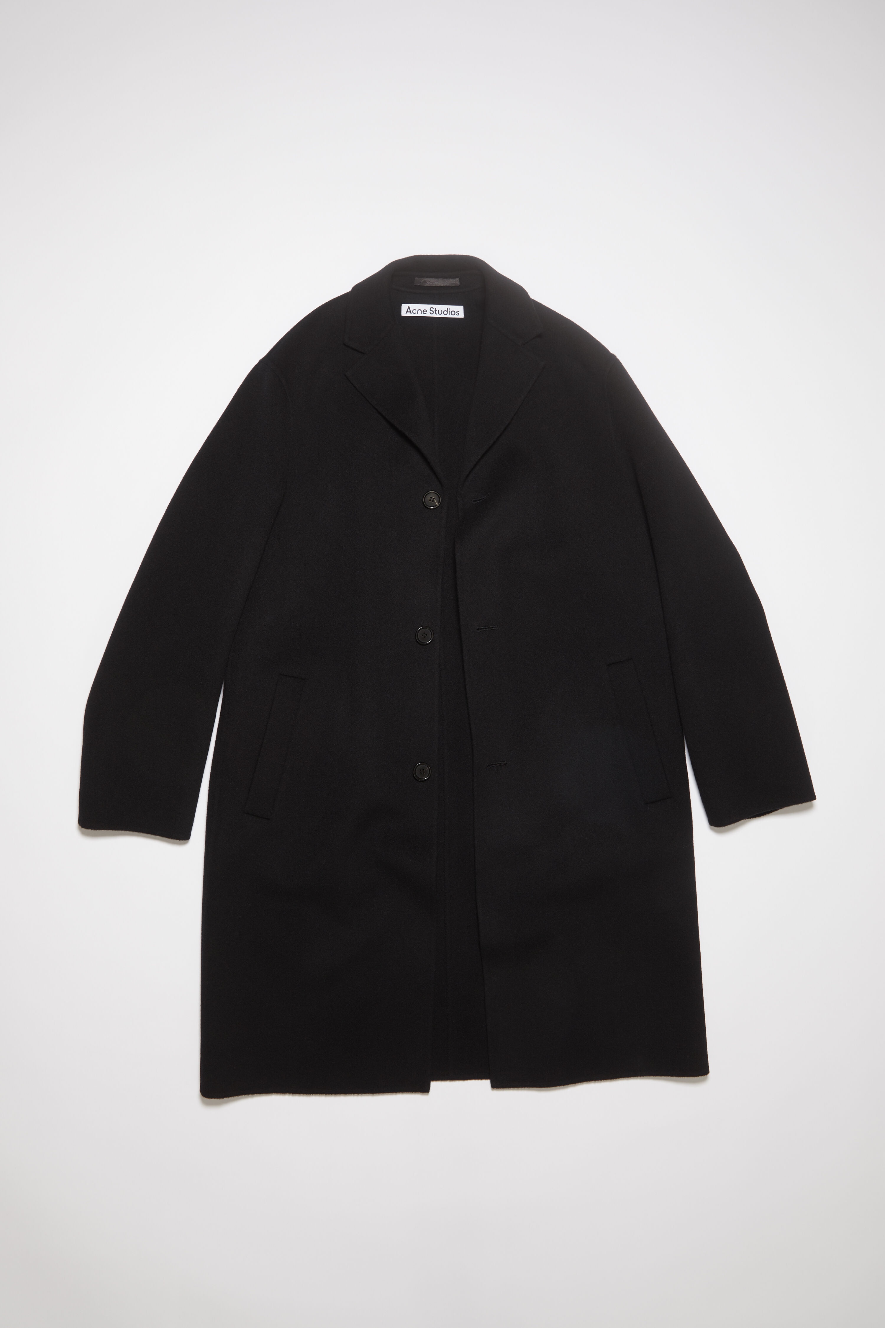 Single-breasted coat - Black - 7