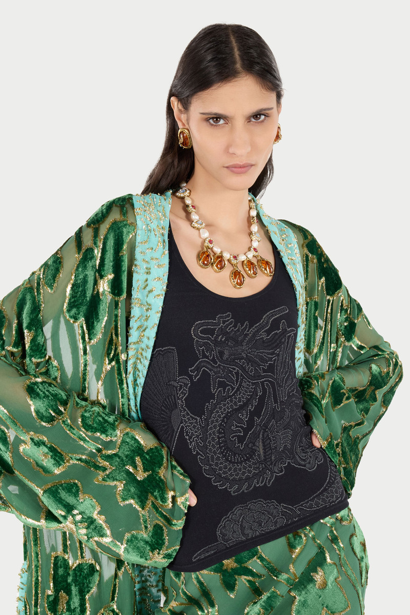 Roberto Cavalli Necklace With Amber-Effect Stones And Pearls outlook