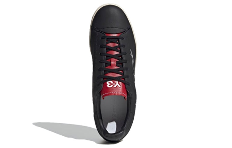 adidas Y-3 Yohji Court Shoes 'Black Red' FU9190 - 5