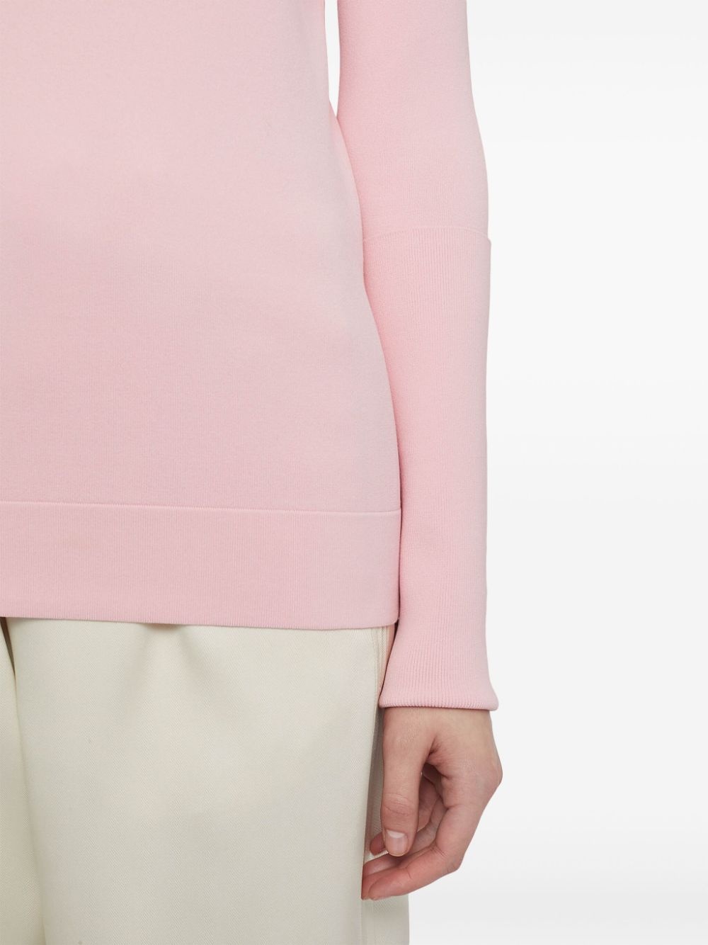 high-neck ribbed sweater - 5