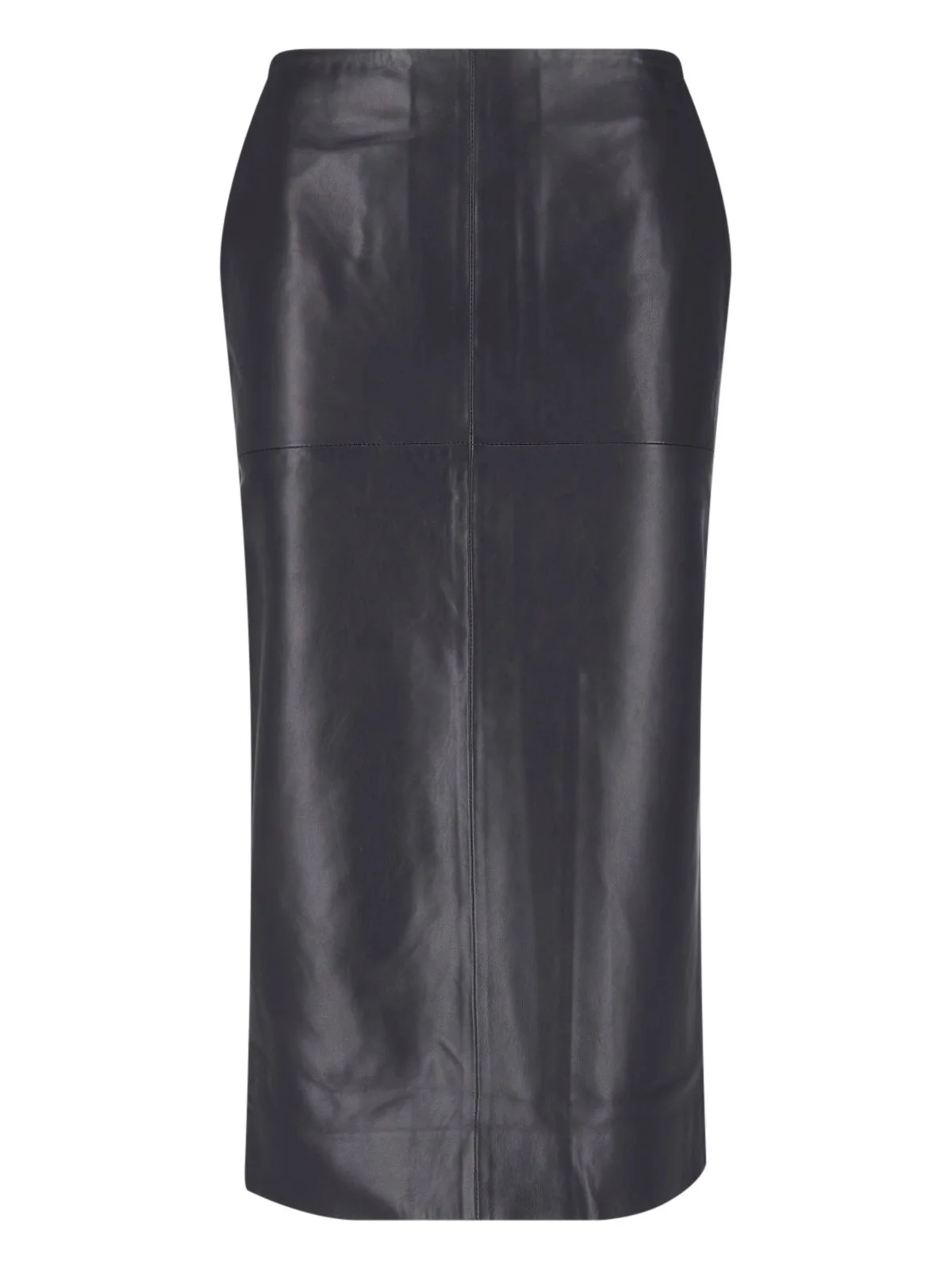 MIDI LEATHER SKIRT "BIRDY" - 1
