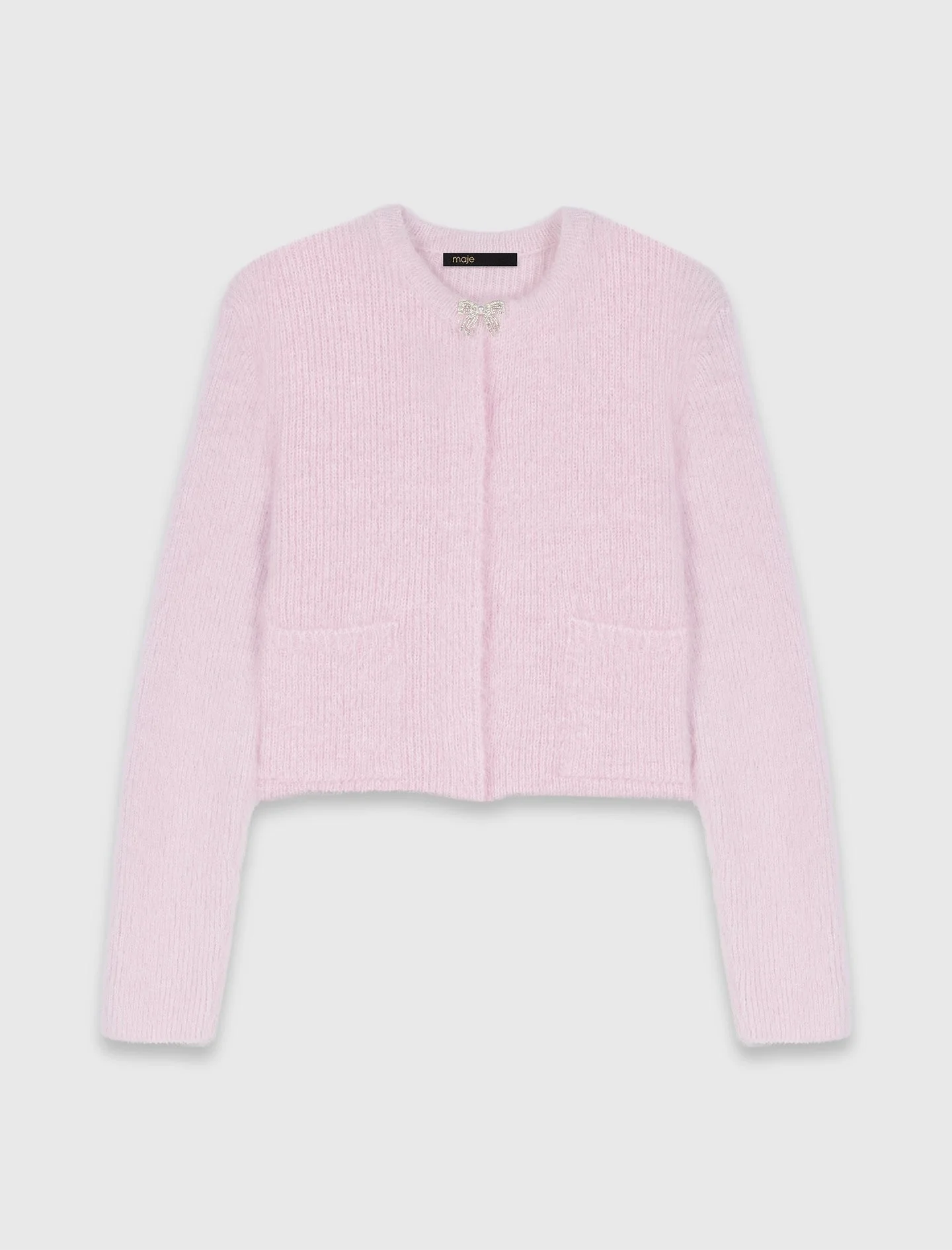 Jewelled bow cardigan - 1