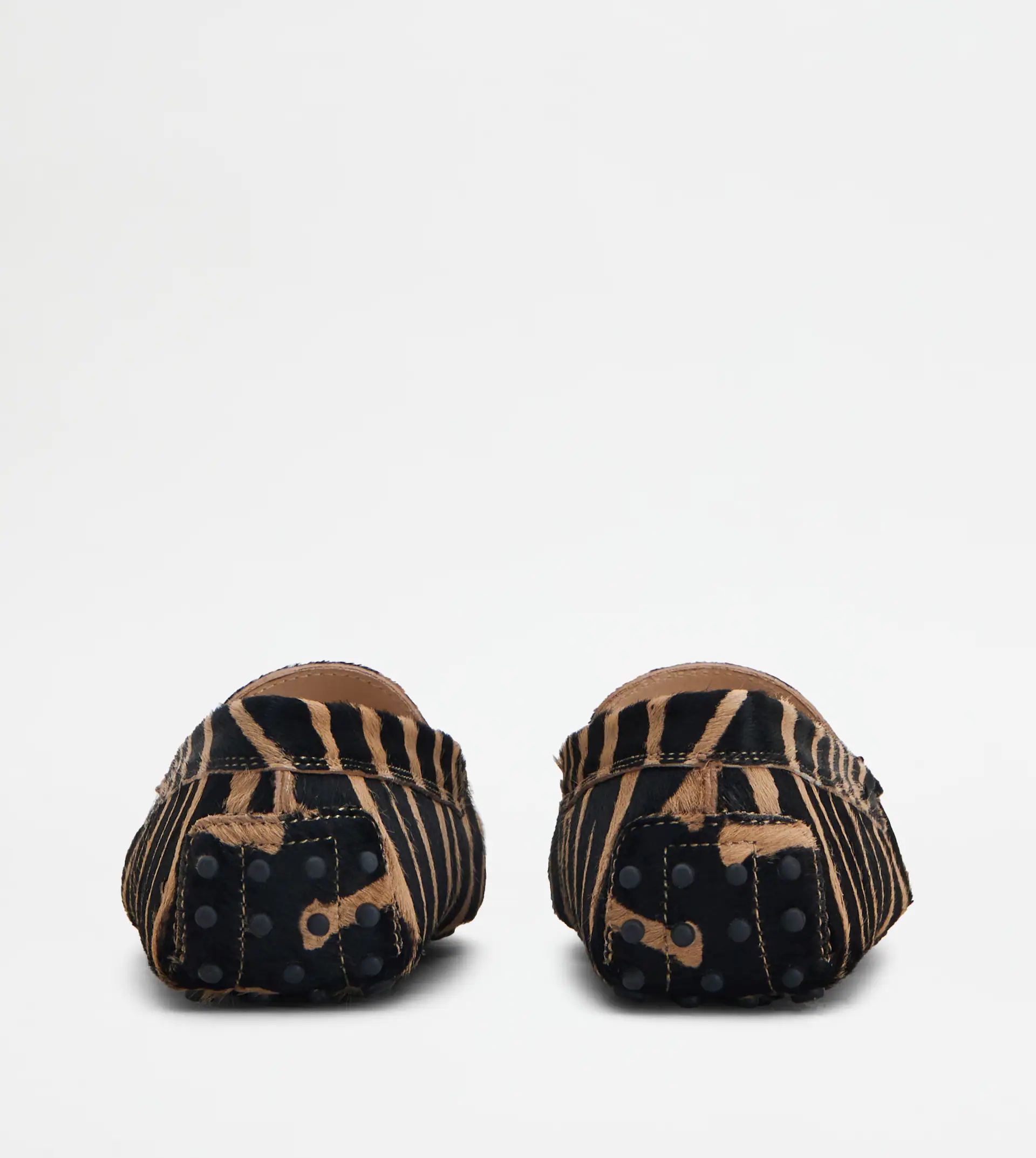 GOMMINO DRIVING SHOES IN PONYSKIN-EFFECT LEATHER - BLACK, BROWN - 2