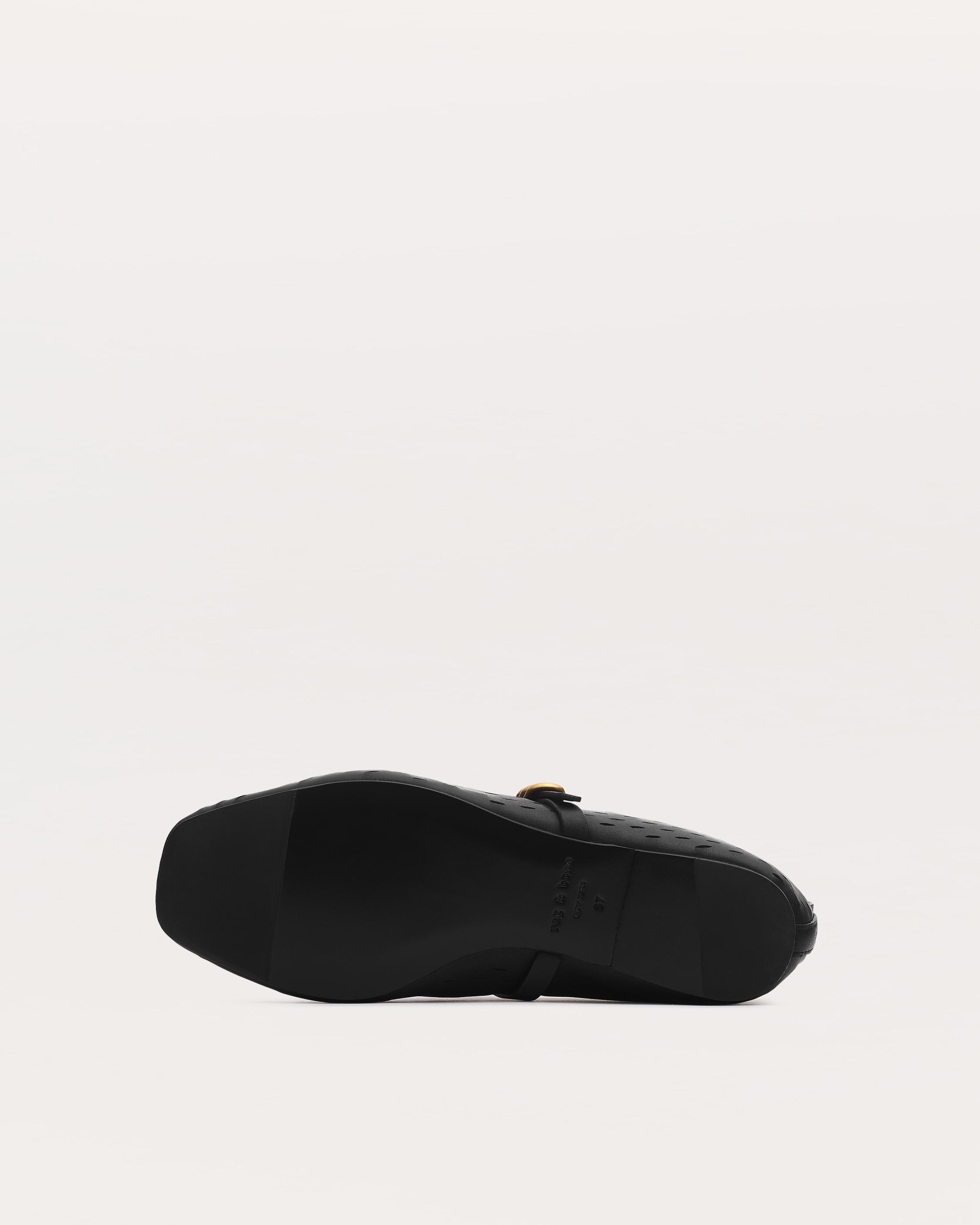 Spire Perforated Leather Mary Jane Shoes - 5