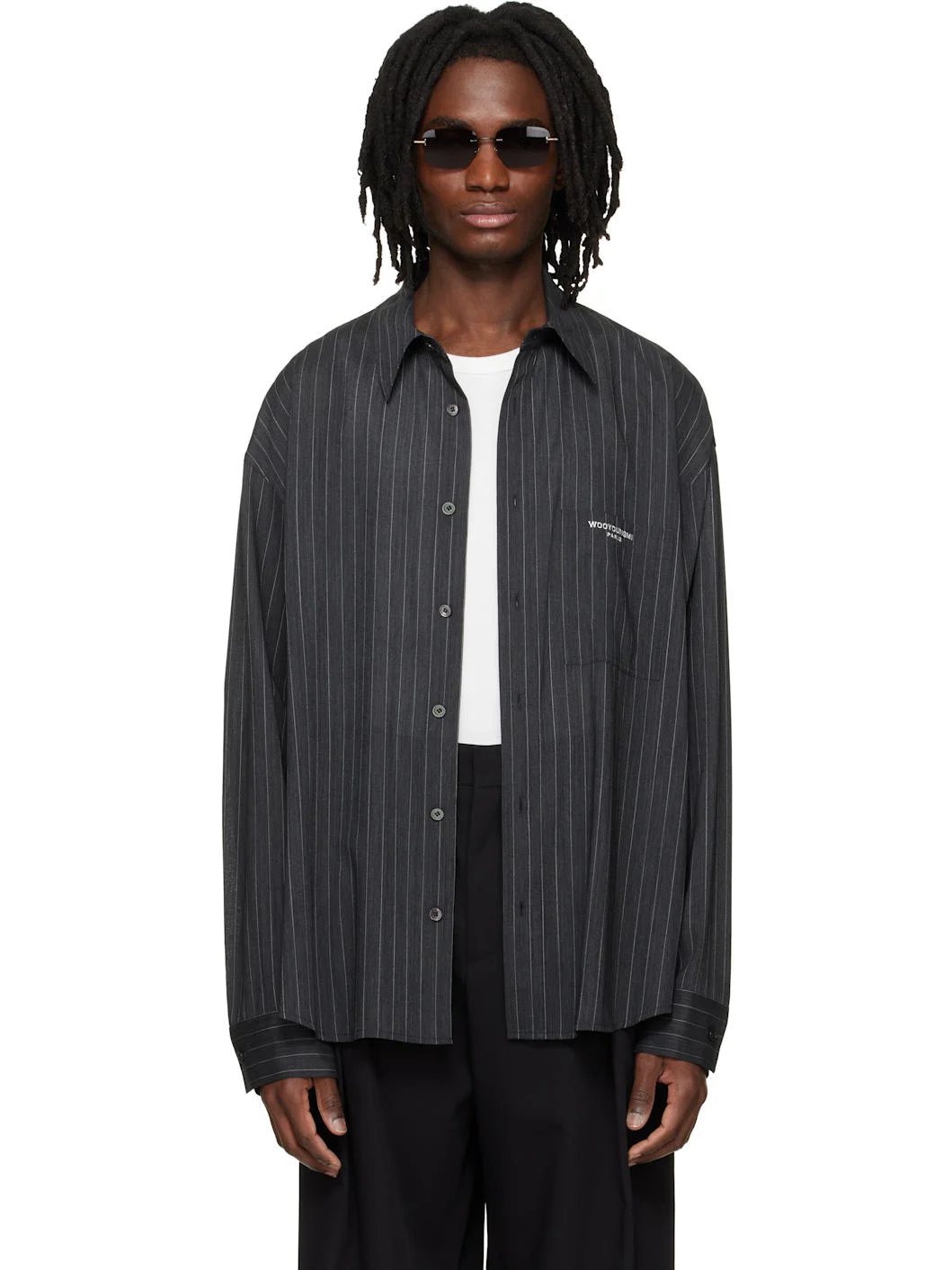 Gray Stripe Shirt - 1