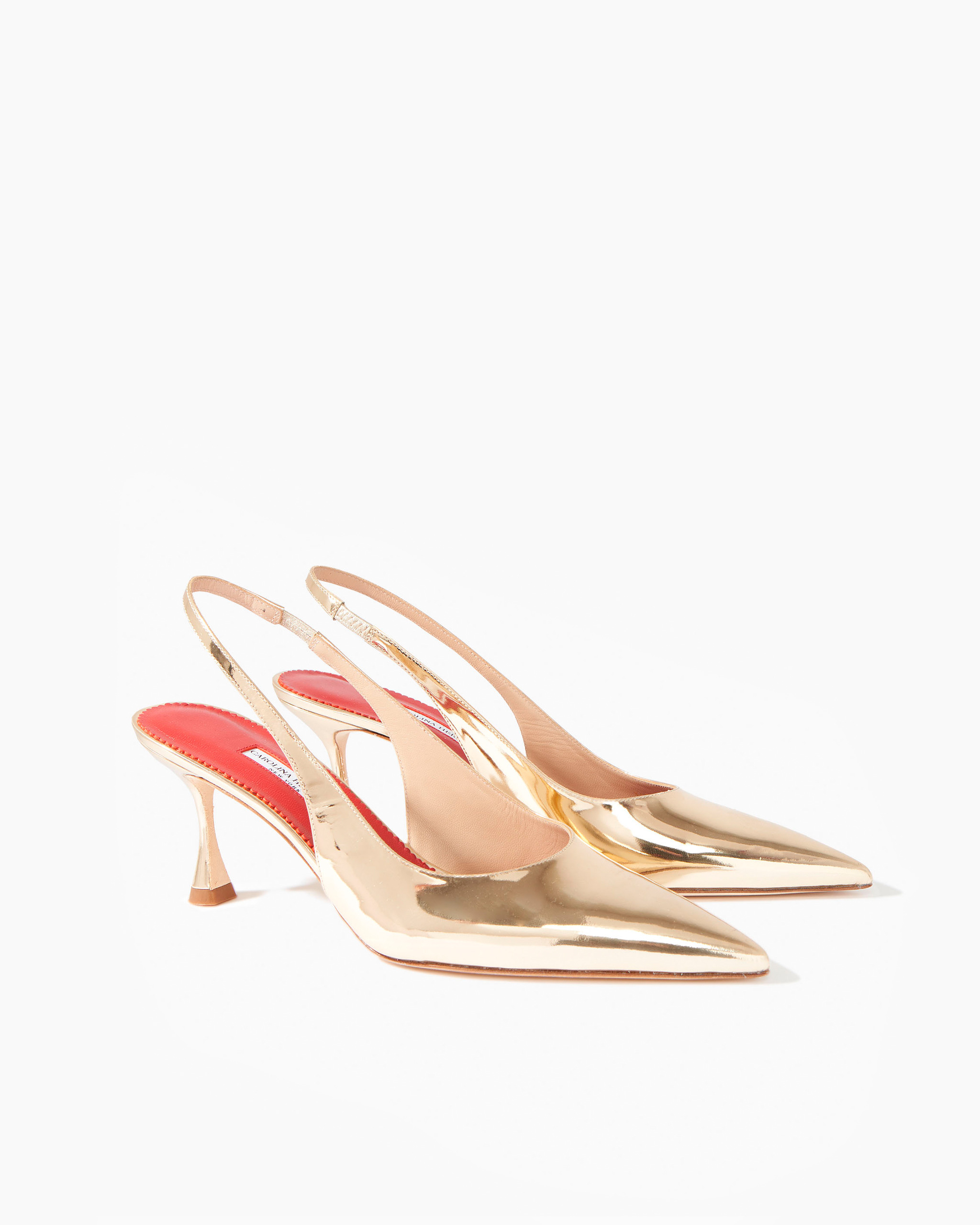 Kitten Heel in Metallic Patent Leather - 2