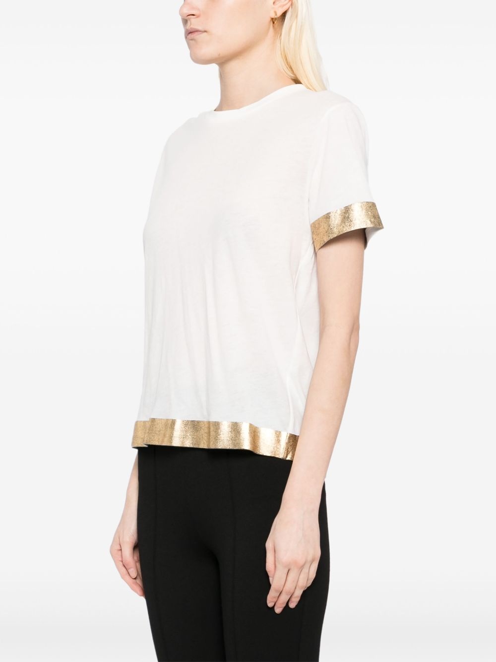 foil-hem T-shirt - 3