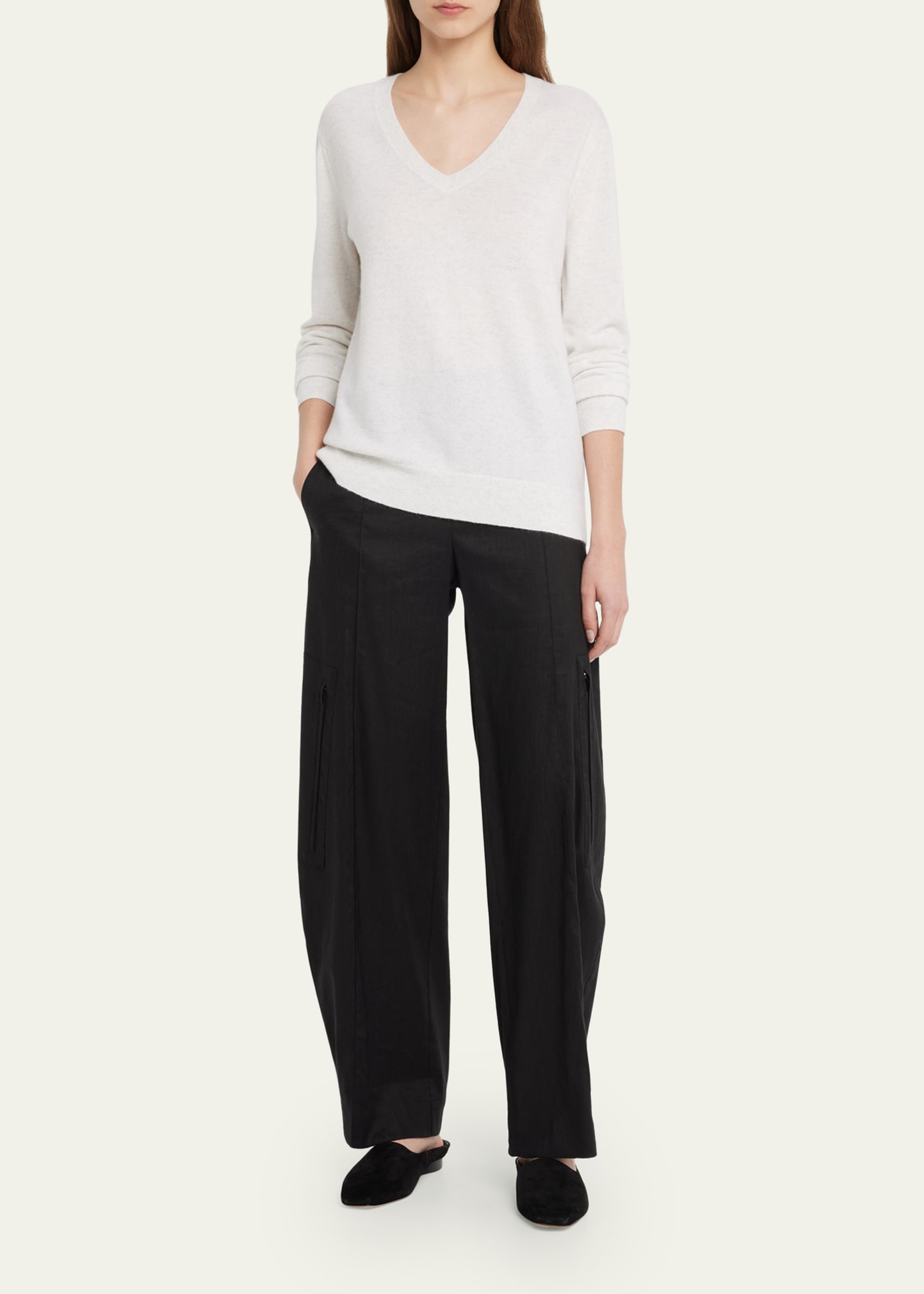 Weekend V-Neck Cashmere Pullover Sweater - 2