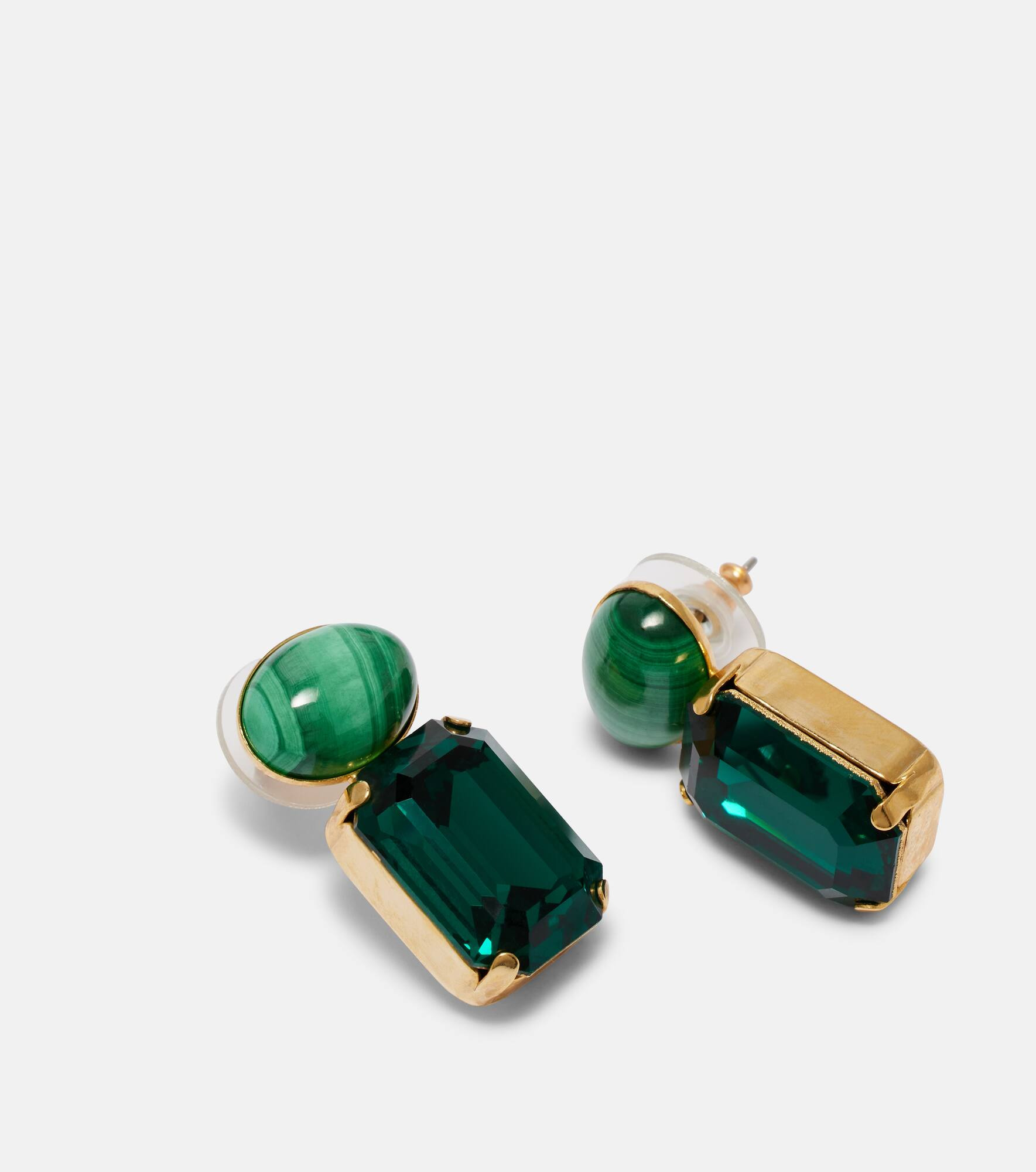 Elin crystal-embellished gold-plated earrings - 4