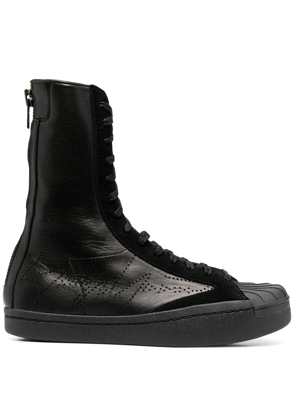 signature-stitch high-top sneakers - 1