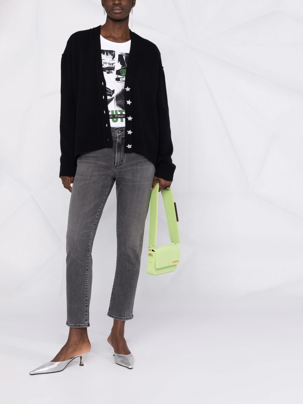 star button cashmere cardigan - 2
