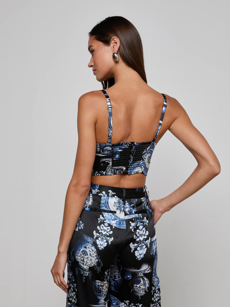 L'AGENCE Sonya Silk Bustier outlook