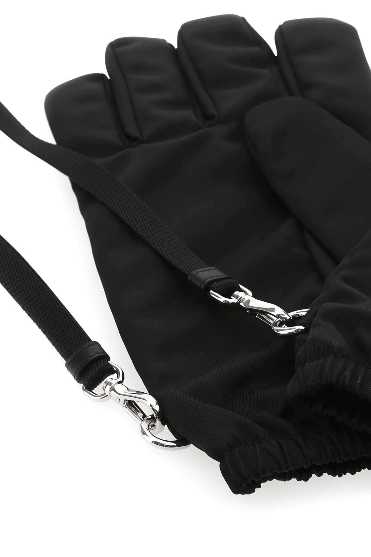 Prada Men Black Re-Nylon Gloves - 2