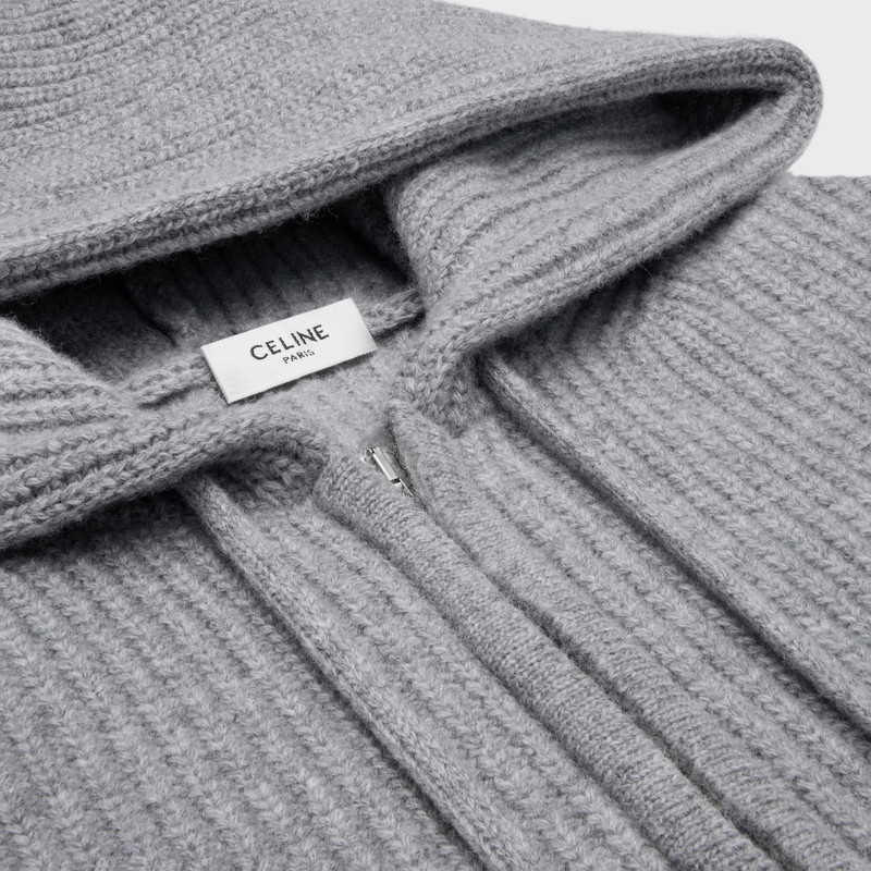 hooded cardigan IN RIBBED WOOL 3