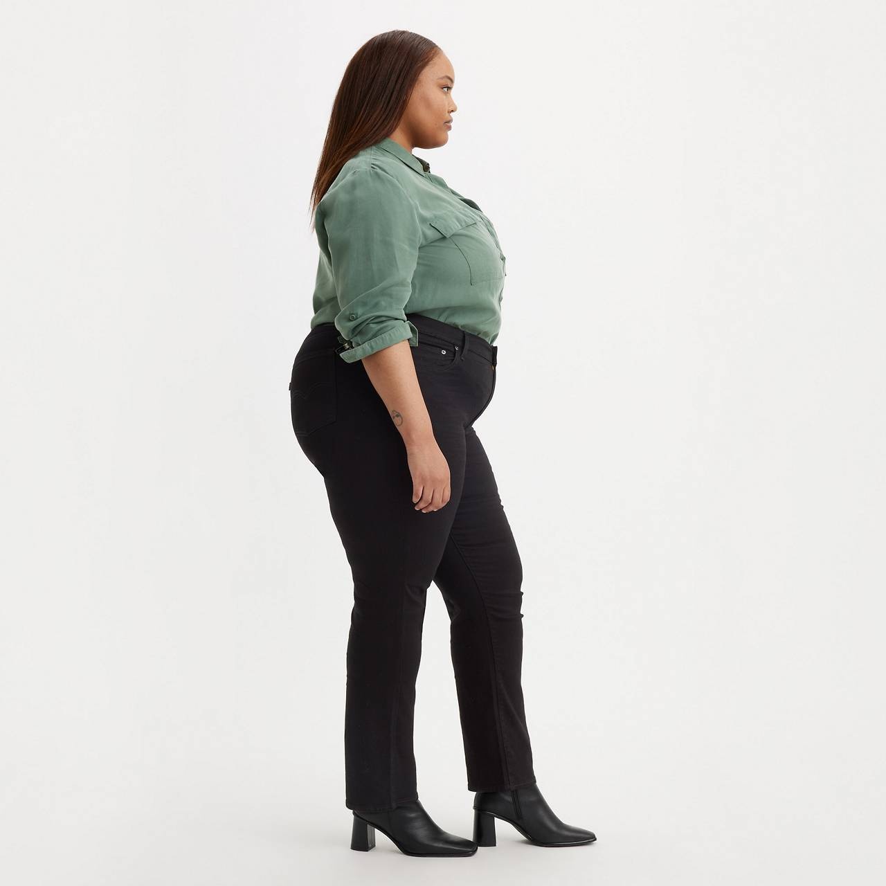 724 HIGH RISE SLIM STRAIGHT FIT WOMEN'S JEANS (PLUS) - 3