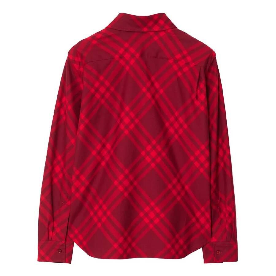 Burberry Check Pattern Long Sleeve Shirt - 6