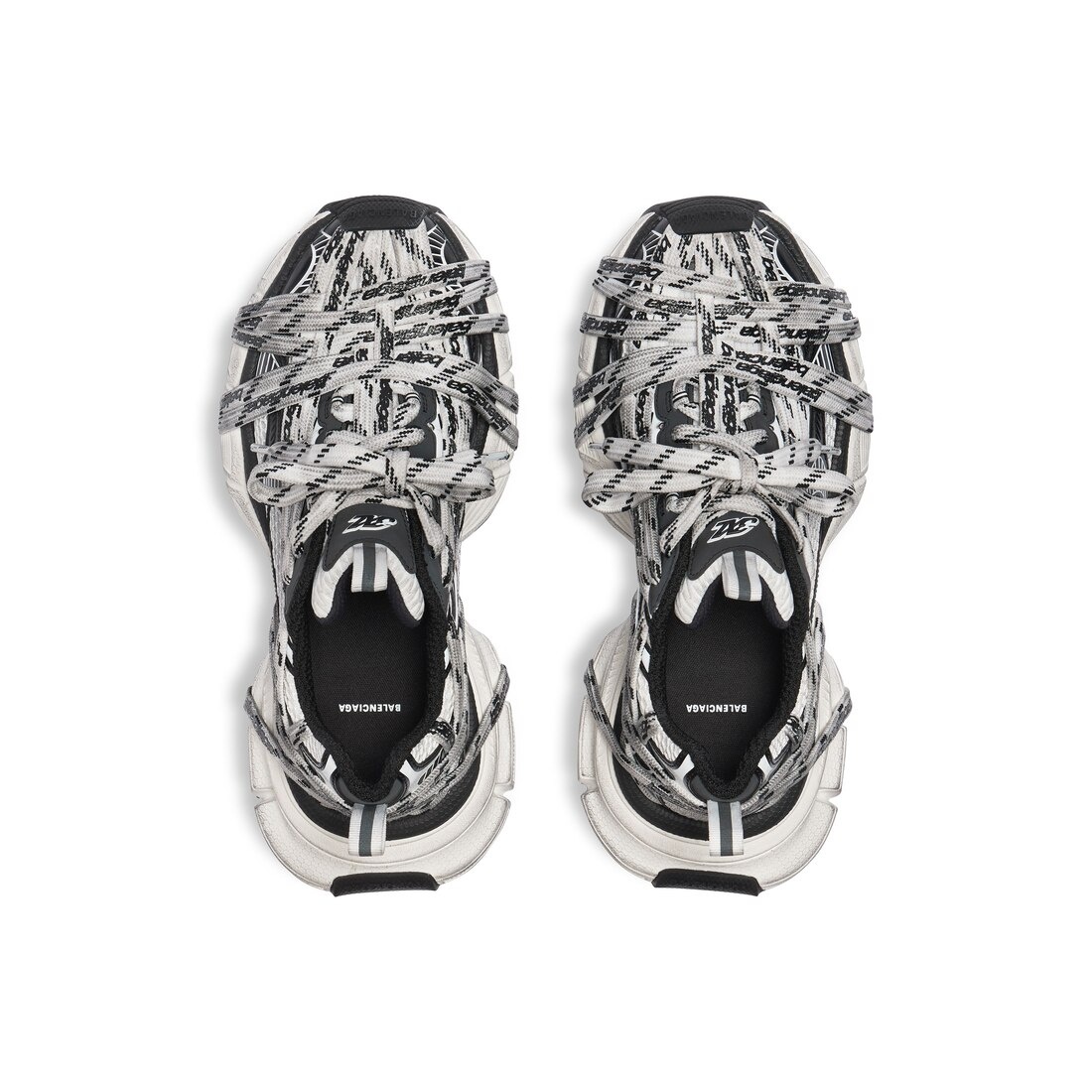 Men's 3xl Extreme Laces Logo Sneaker in White/black - 6