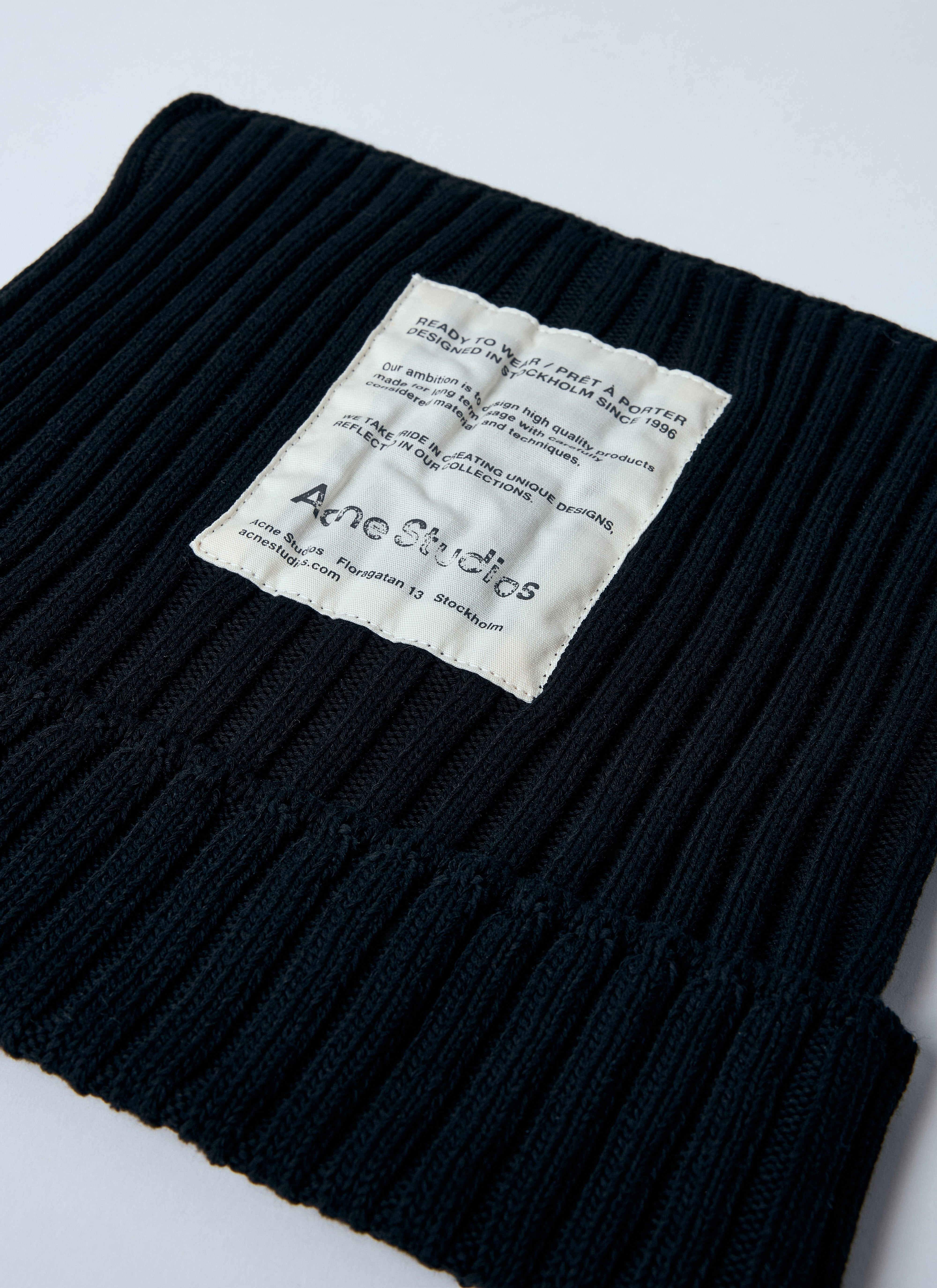 Acne Studios Men Ribbed Square Beanie - 6