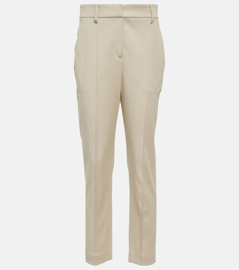 Cotton-blend slim pants - 1