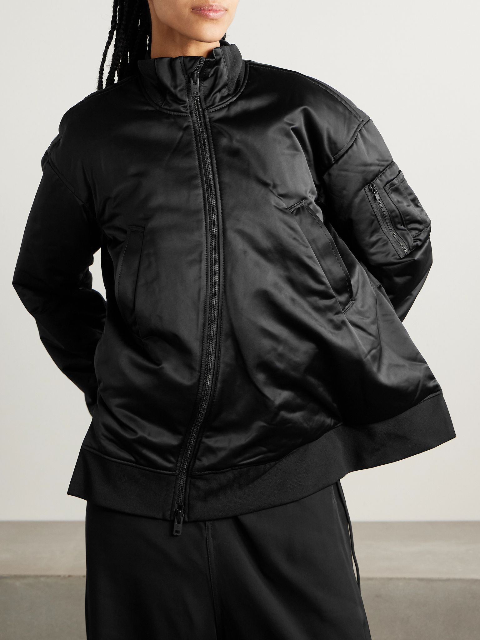 + Y-3 recycled-shell bomber jacket Black - 3