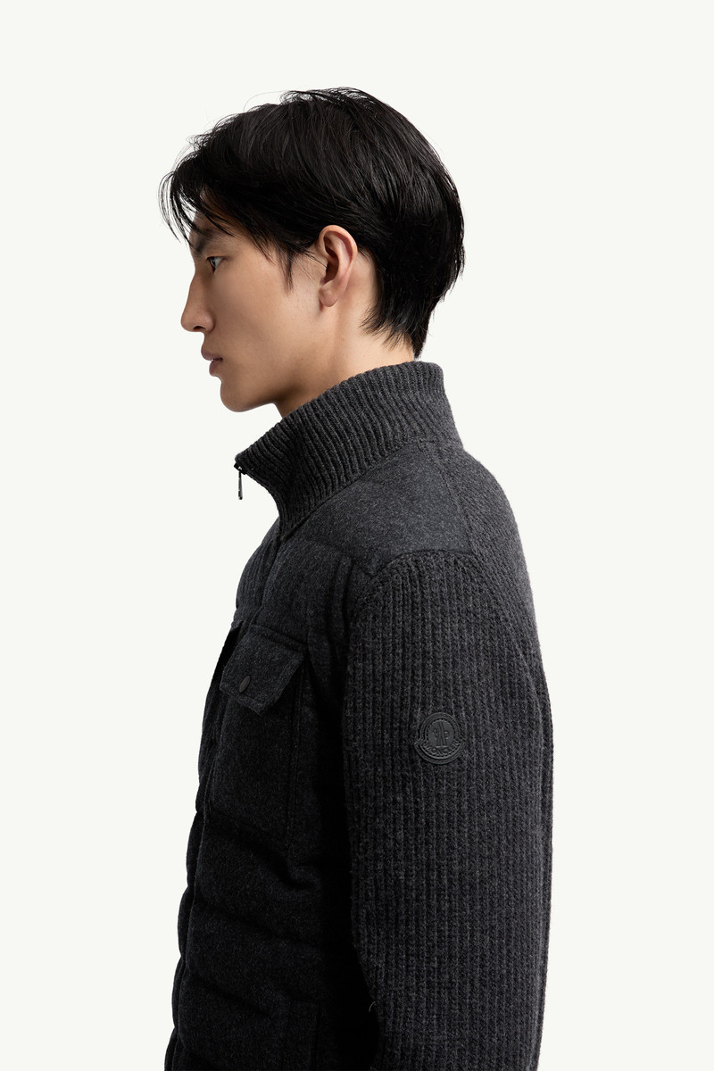 Padded Wool Zip-up Cardigan 4