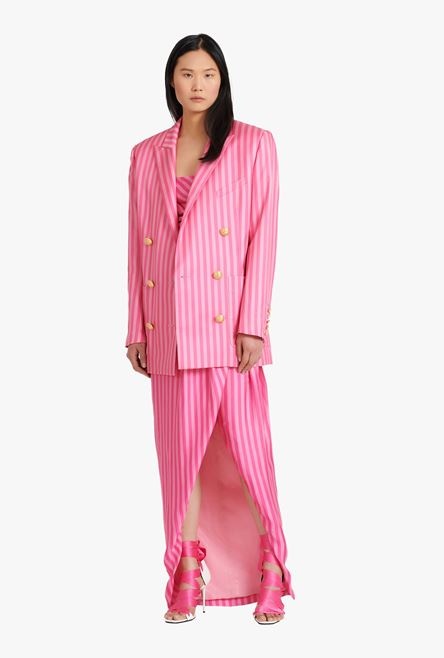 Balmain x Barbie - Striped light pink blazer - 2