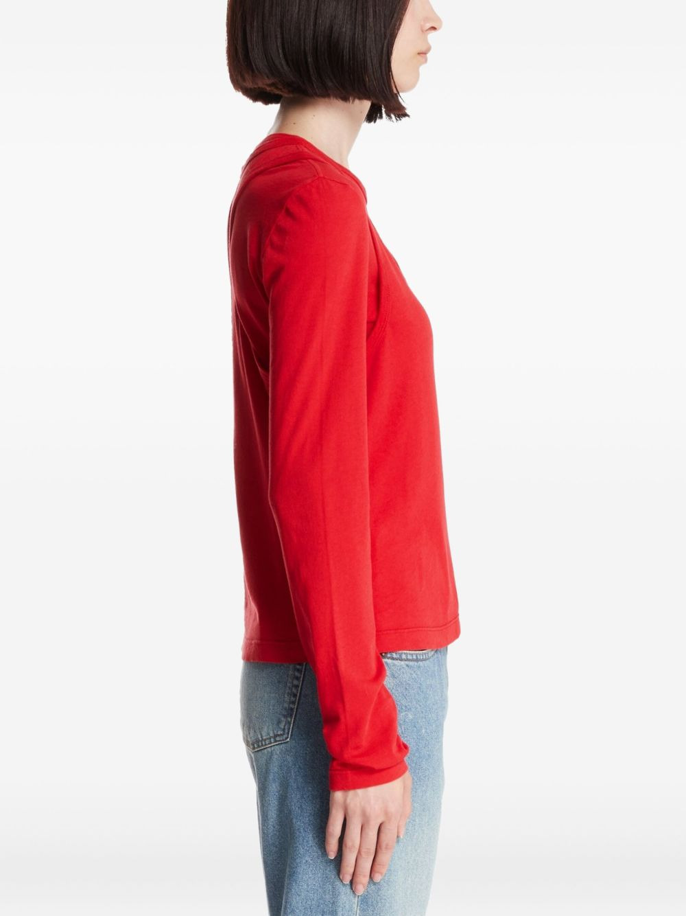 layered cotton T-shirt - 4