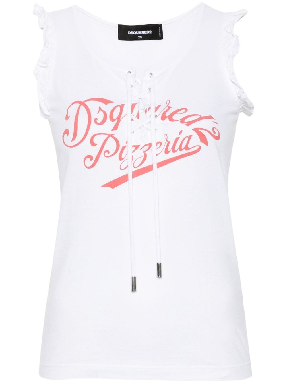 logo-print cotton tank top - 1