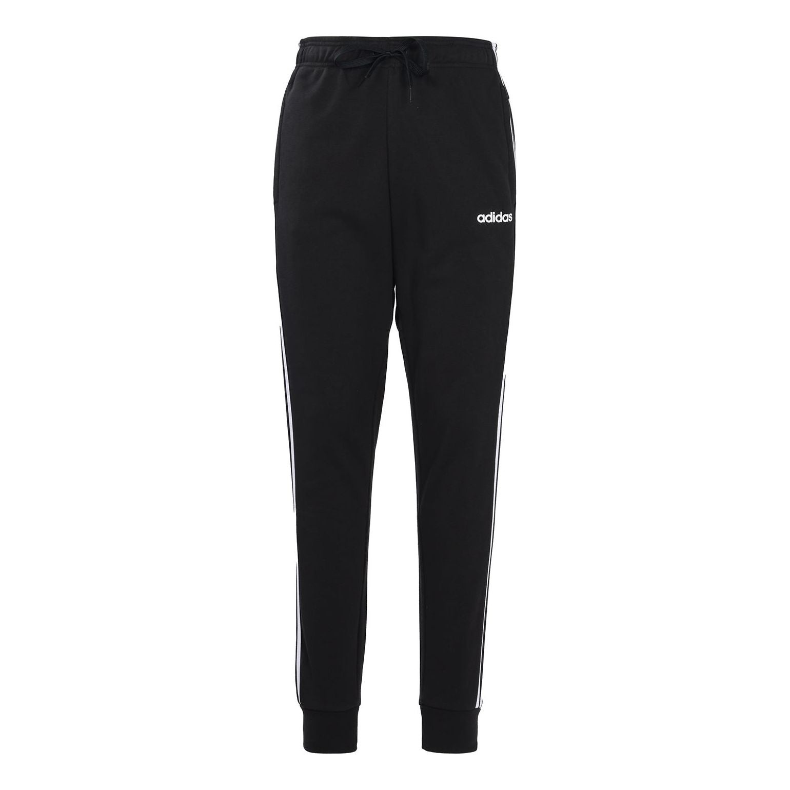 adidas Essentials 3-Stripes Tapered Cuffed Pants Men Black DU0468 - 1