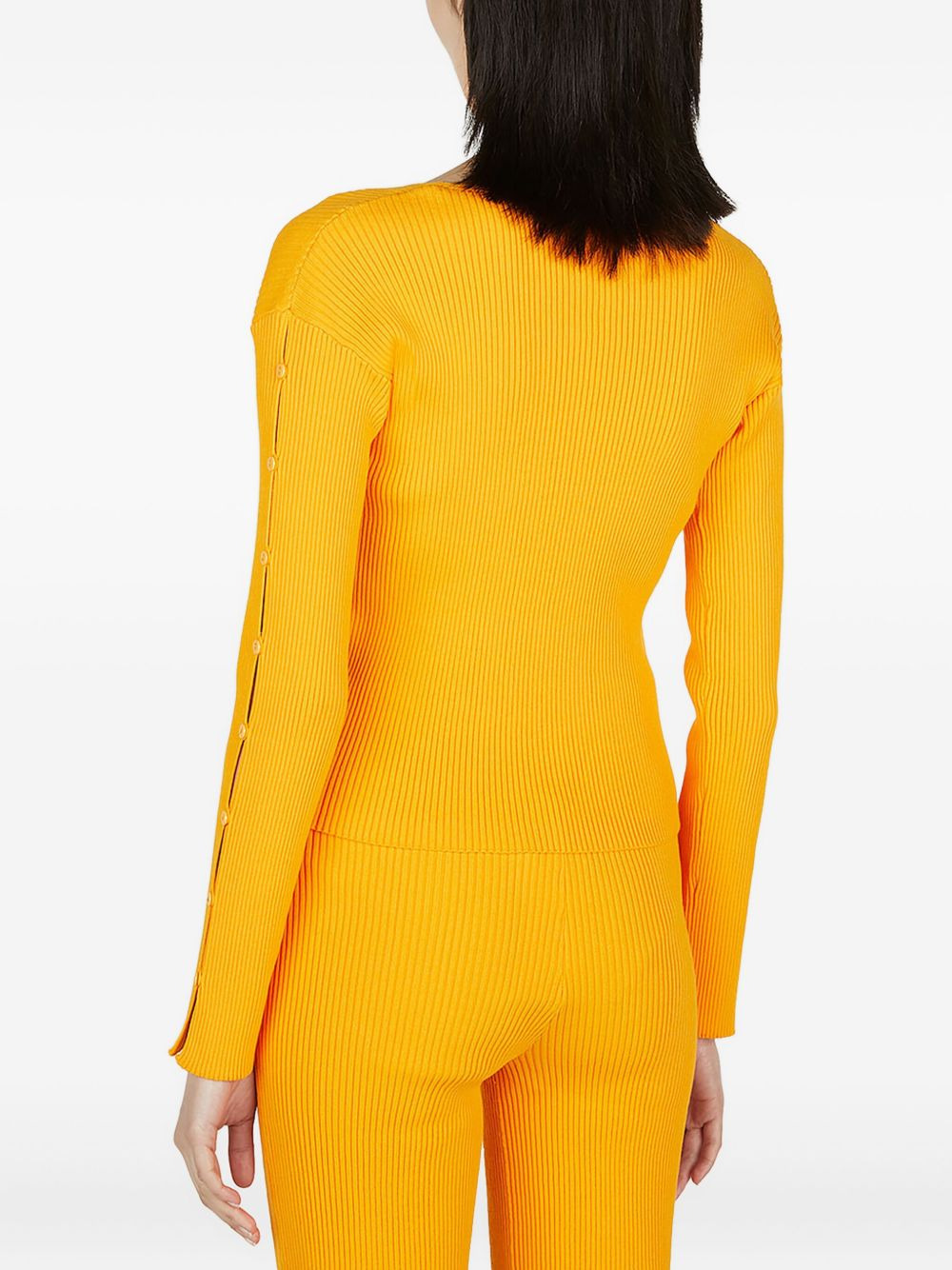 ribbed-knit cardigan - 4