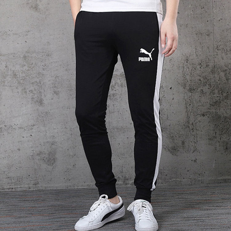 PUMA Iconic T7 Track Pants 'Black White' 597471-01 - 4