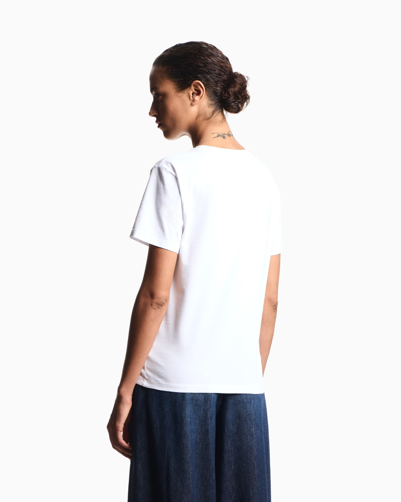 ASV ORGANIC JERSEY T-SHIRT WITH MULTICOLOURED LOGO EMBROIDERY - 3