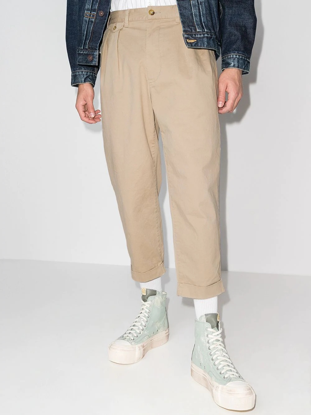 dart-detailing cropped trousers - 2