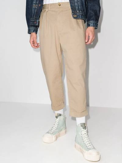 BEAMS PLUS dart-detailing cropped trousers outlook