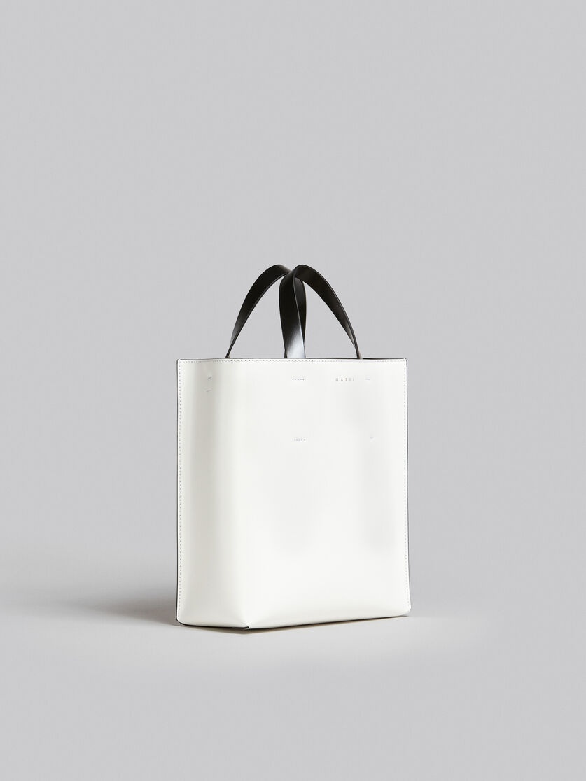 MUSEO SOFT SMALL BAG IN WHITE AND PINK LEATHER - 6